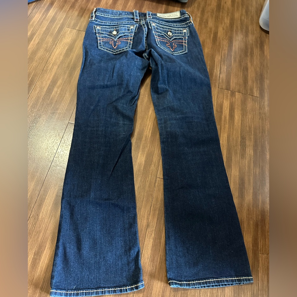 Y2K rock revival denim embellished bedazzled Alivia Easy Boot jeans size 27